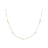 925 Sterling Silver White Gold Plated Adjustable Moissanite Necklace for Women