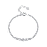 925 Sterling Silver 5MM Moissanite Bracelet for Women