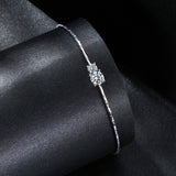 925 Sterling Silver 0.2 Carat Genuine Moissanite Bracelet for Women