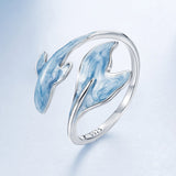 925 Sterling Silver Ring with Enamel Process for Women
