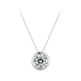 S925 Sterling Silver Moissanite Necklace 400mm with 1ct Moissanite for Women