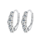 925 Sterling Silver Moissanite Earrings 13*4mm for Women