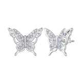 925 Sterling Silver Opal Nanometer Stone Earrings for Women