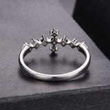 925 Sterling Silver Moissanite 0.15-0.20 Carat Ring for Women, Size 6