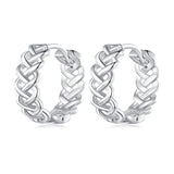 925 Sterling Silver Earrings with Platinum Plating for Women