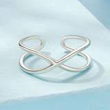 925 Sterling Silver Oxidized 0.7cm Ring for Women