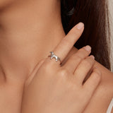 925 Sterling Silver Dog Ring 1.7mm for Women