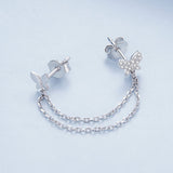 S925 Sterling Silver 40mm Pavé CZ Earrings