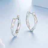 925 Sterling Silver Earrings with Oxidized Finish - 1.4x0.2cm for Women