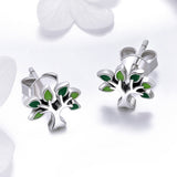 925 Sterling Silver Earrings with Enamel Process 0.8*1cm