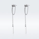 S925 Sterling Silver Plated Platinum Earrings for Women