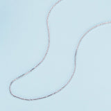 925 Sterling Silver Platinum Plated 45cm Chain Length Necklace for Women
