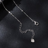 925 Sterling Silver Plated White Gold Moissanite Necklace 400+50mm for Women