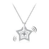 925 Sterling Silver White Gold Plated Moissanite 40+5cm Necklace for Women