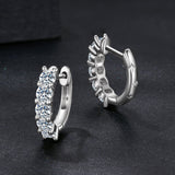 925 Sterling Silver Moissanite Earrings 1.3cm for Women