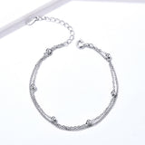 925 Sterling Silver Adjustable 19cm Bracelet for Women
