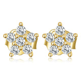 925 Sterling Silver Plated Platinum Pavé Setting CZ Earrings for Women