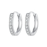 925 Sterling Silver Pavé Setting Gold Plated Earrings for Women
