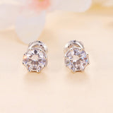 925 Sterling Silver Moissanite 0.5 Carat Earrings for Women