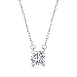 925 Sterling Silver 0.65 Carat Moissanite Necklace for Women