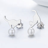925 Sterling Silver Shell Pearl Earrings for Women