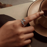 925 Sterling Silver Oxidized 0.2cm Ring