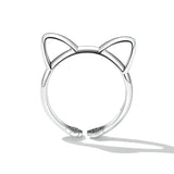 925 Sterling Silver Oxidized Paw Design Ring