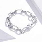 925 Sterling Silver Oxidized Bracelet 17cm for Women