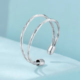 925 Sterling Silver & White Gold Plated Ring for Women - Stylish Width 2.3-6.3mm