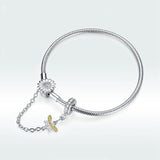 925 Sterling Silver Adjustable Length 17cm Bracelet for Women