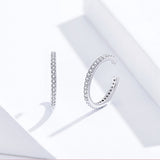 925 Sterling Silver Earrings with Pavé Set CZ