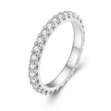 925 Sterling Silver Moissanite 0.03ct Ring Size 6