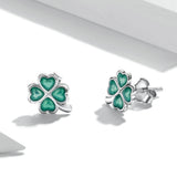 925 Sterling Silver Enamel Plated Platinum Earrings for Women
