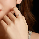 925 Sterling Silver Moissanite Size 6 Ring for Women