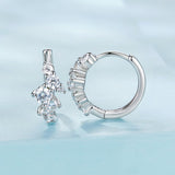 925 Sterling Silver Earrings with CZ White Gold Plating