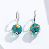 925 Sterling Silver Earrings with Glass Bead for Women