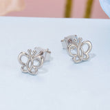 925 Sterling Silver Plated White Gold Earrings
