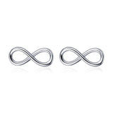 925 Sterling Silver Earrings for Women - 0.6*1.3 cm, Plated Platinum