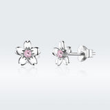 925 Sterling Silver Earrings with CZ in Pavé Setting