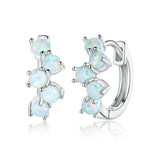 925 Sterling Silver Earrings with Translucent Opal