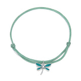925 Sterling Silver Adjustable Bracelet with CZ and Enamel in Oxidized Finish for Women