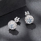 925 Sterling Silver 0.5 Carat Moissanite Earring for Women