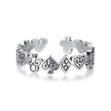 925 Sterling Silver Oxidized Silver 0.5cm Ring