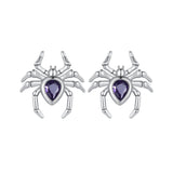 925 Sterling Silver Earrings with Pavé Setting CZ, Size 13*12mm