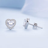925 Sterling Silver Pavé Setting CZ Earrings