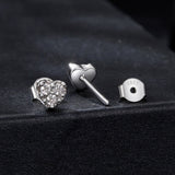 925 Sterling Silver Moissanite 0.03 Carat Earrings for Women