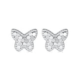 925 Sterling Silver Earrings with Plated White Gold for Women