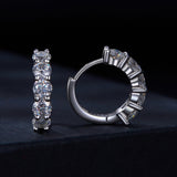 925 Sterling Silver 0.20 Carat Moissanite Earrings for Women