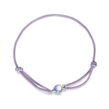 925 Sterling Silver Adjustable 24cm CZ Resin Bracelet for Women