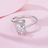 925 Sterling Silver Ring with Pavé Setting CZ, 0.6 cm Width, Style E for Women